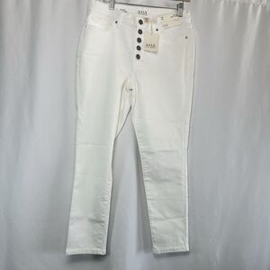 A.N.A A New Approach High-rise Ankle Skinny Leg Size 12 White Jeans Fitted Hip